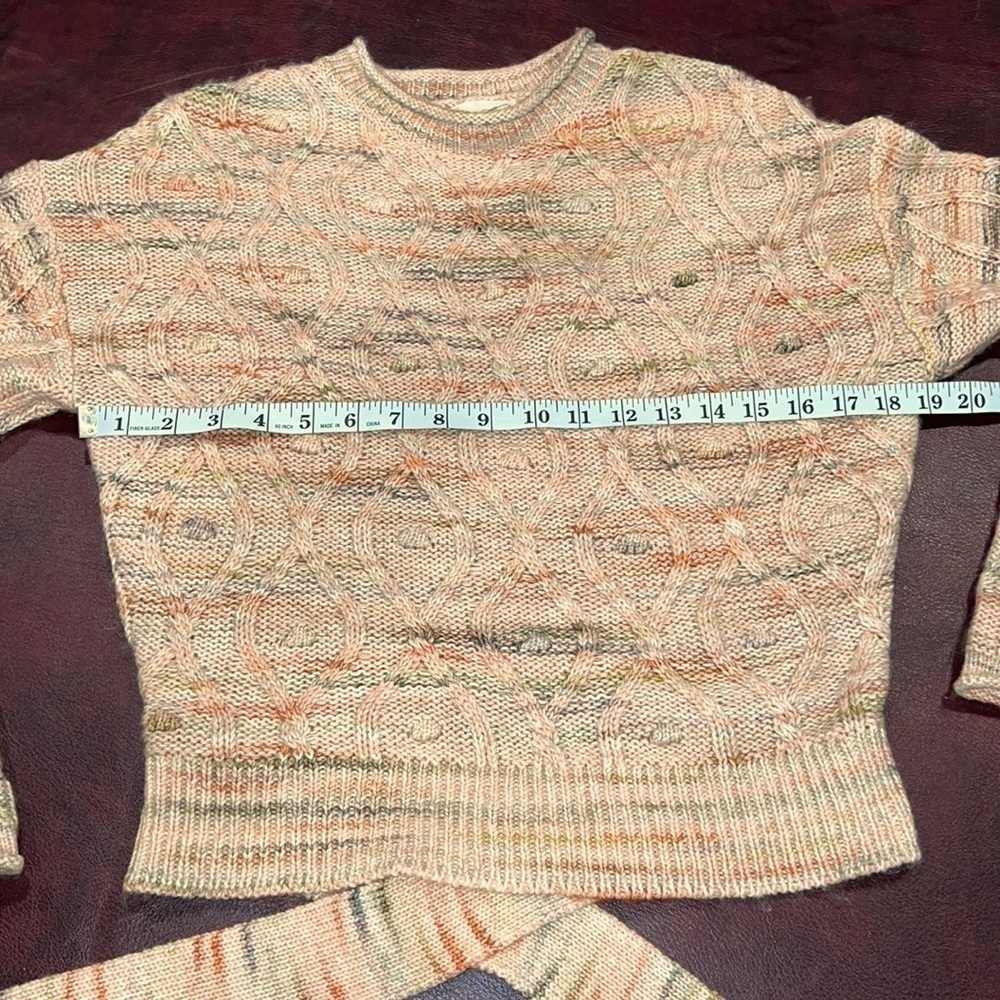 Universal Thread Cable Knit Marbled Space Dye Tie… - image 10